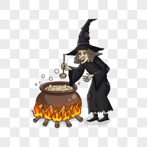 煮汤的巫婆图片