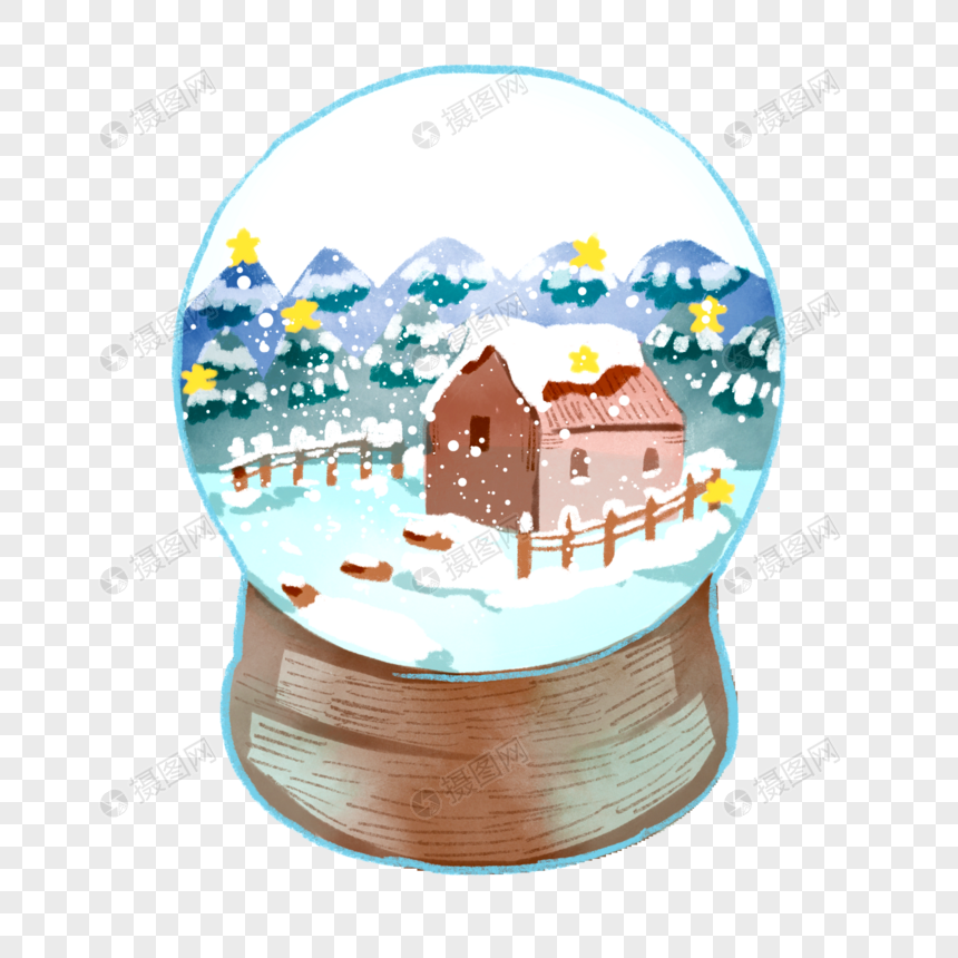 冬日雪花球图片
