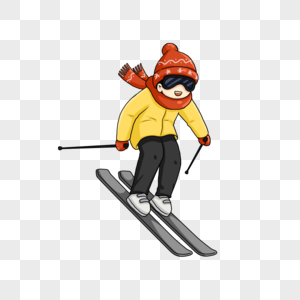 滑雪的小孩图片