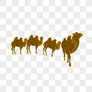 骆驼群专用章素材高清图片