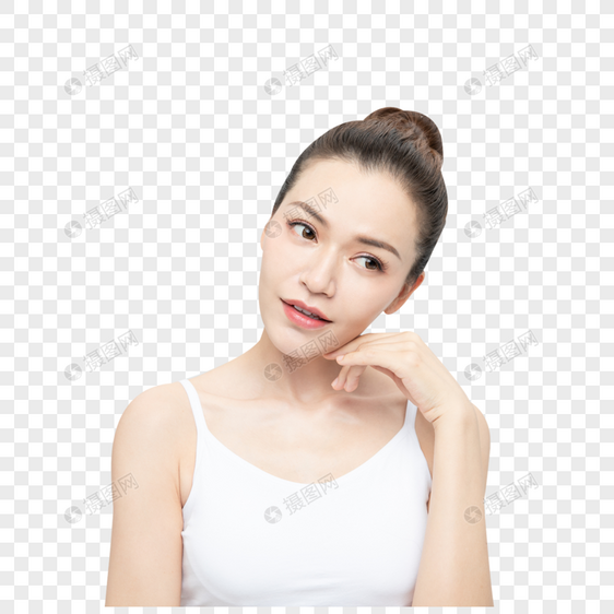 女性脸部动作特写图片