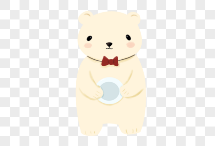 抱着盘子的北极熊高清图片