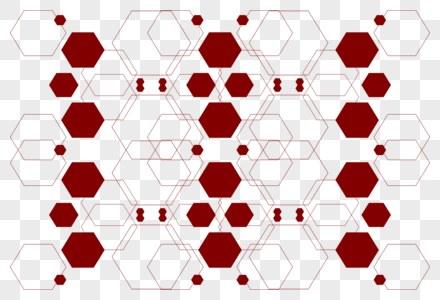 红色六边形底纹高清图片