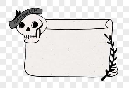 万圣节骷髅边框图片素材
