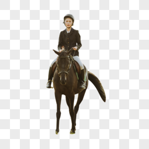 年轻女子骑马图片