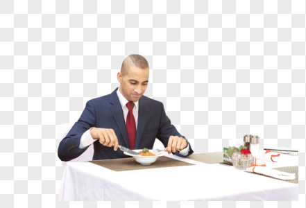 外国人酒店餐厅用餐图片