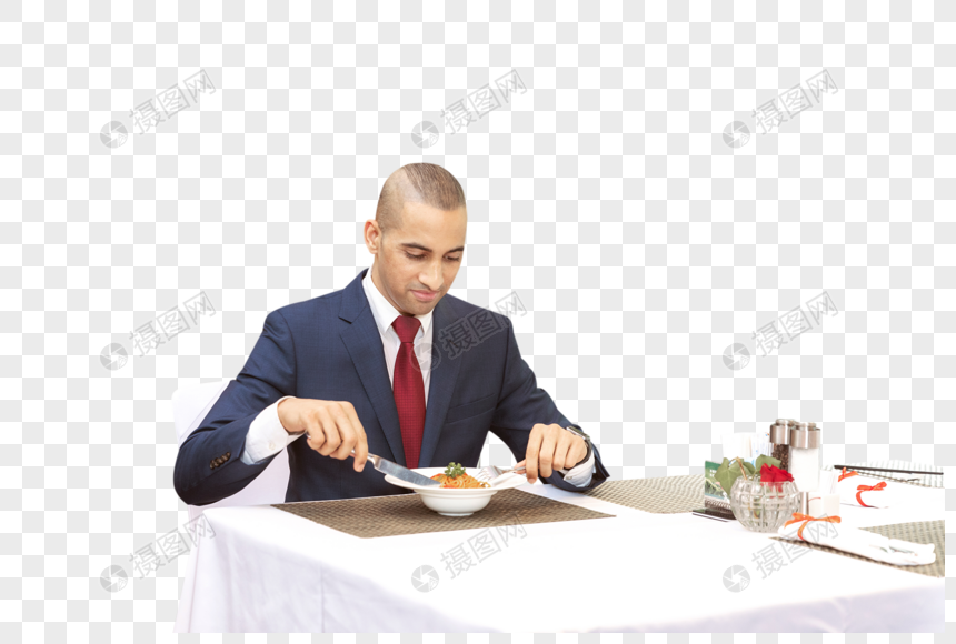 外国人酒店餐厅用餐元素素材下载 正版素材 摄图网