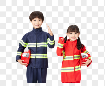 小小消防员敬礼图片