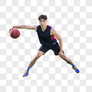 男青年篮球运球图片