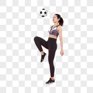 健身女性踢球图片