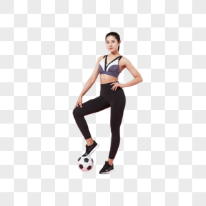 健身女性踢球图片
