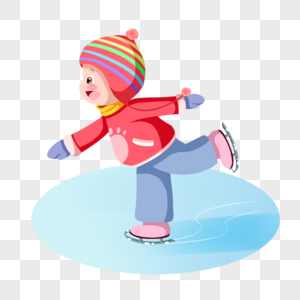 滑冰的小女孩图片