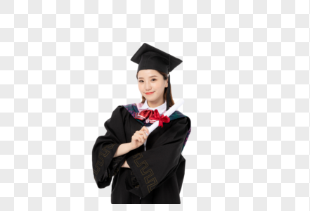 身穿学士服的大学生图片