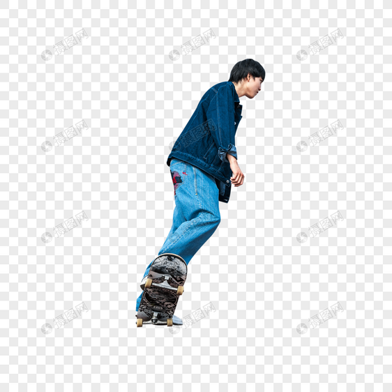 玩滑板的男性形象图片