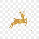 圣诞节飞奔的麋鹿图片