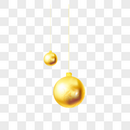 圣诞节金色装饰球图片