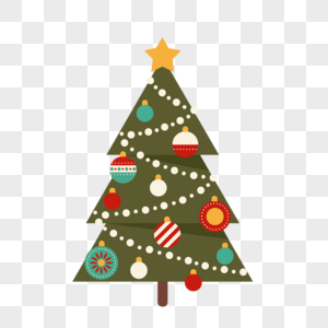 圣诞树装饰圣诞树素材礼品树高清图片