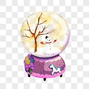 水晶球中的雪人图片