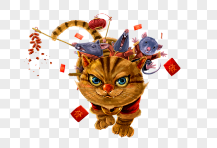 骑着猫的老鼠图片