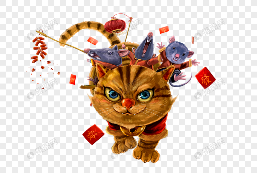 骑着猫的老鼠图片