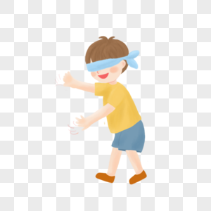 捉迷藏的小朋友图片