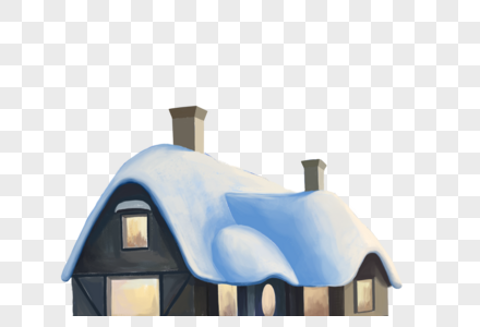 冬季雪中的房子图片
