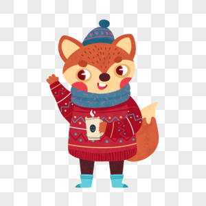 冬季可爱小狐狸图片