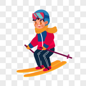 滑雪男孩图片