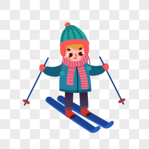 滑雪儿童图片