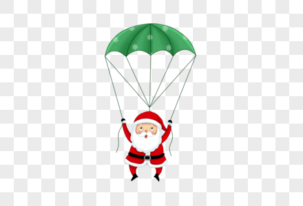 玩降落伞的圣诞老人图片