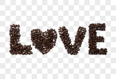 咖啡豆组成love字母图片