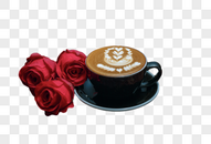 咖啡鲜花图片