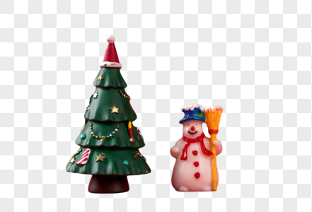 圣诞树小雪人模型图片