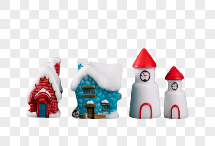 圣诞雪房子模型图片