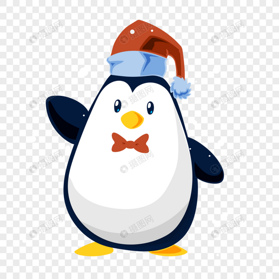 戴帽子的企鹅图片