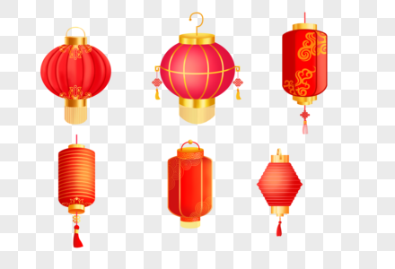 新年春节红色灯笼图片