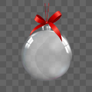 透明圣诞球圣诞元素的球高清图片