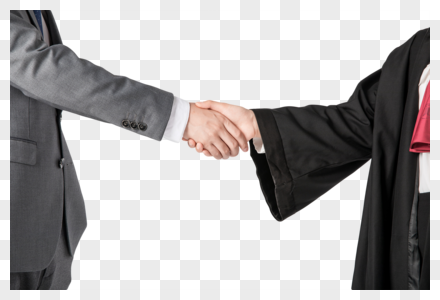 律师客户合作握手图片