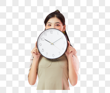 有时钟的素材拿着钟的少女素材