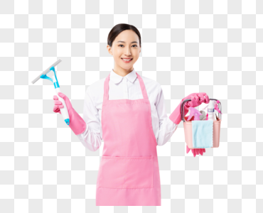 家政服务女性手提清洁工具图片