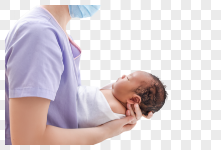 护士给宝宝洗头图片
