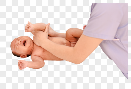 护士安抚哭闹的婴儿图片