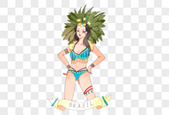 狂欢节的巴西女孩图片