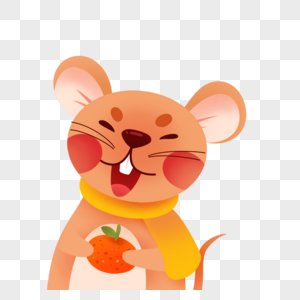 吃橘子的老鼠图片