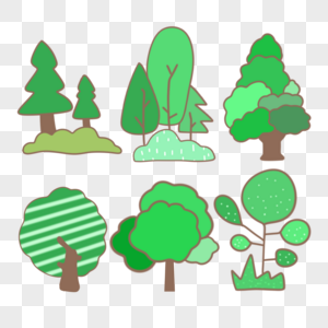 植树节绿色树木图标高清图片