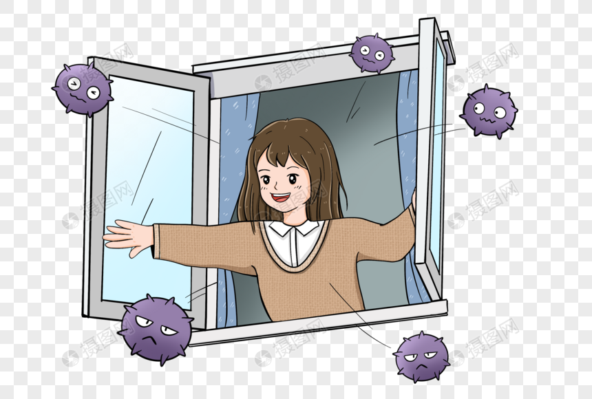 开窗通风预防新型冠状病毒肺炎