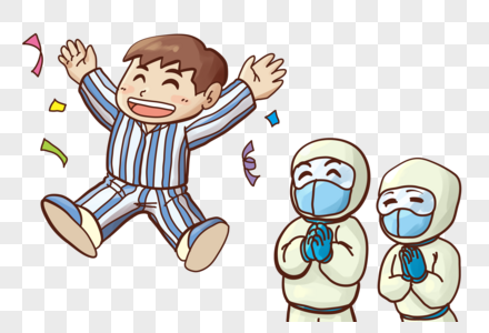 新冠肺炎康复出院图片素材