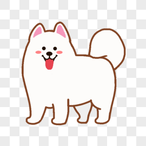 小狗哈士奇萨摩耶素材