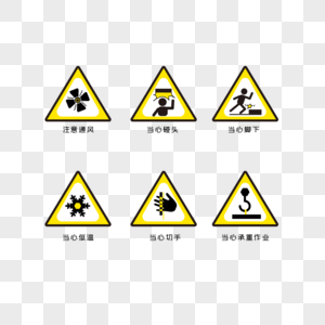 警示标志注意通风标志手标记高清图片