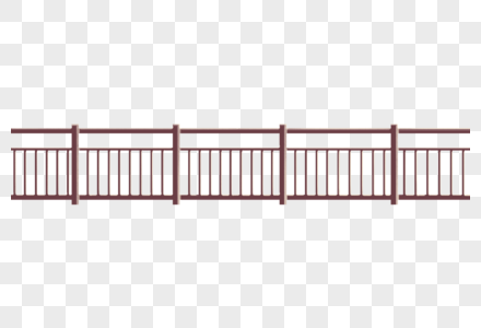 栏杆木质护栏高清图片